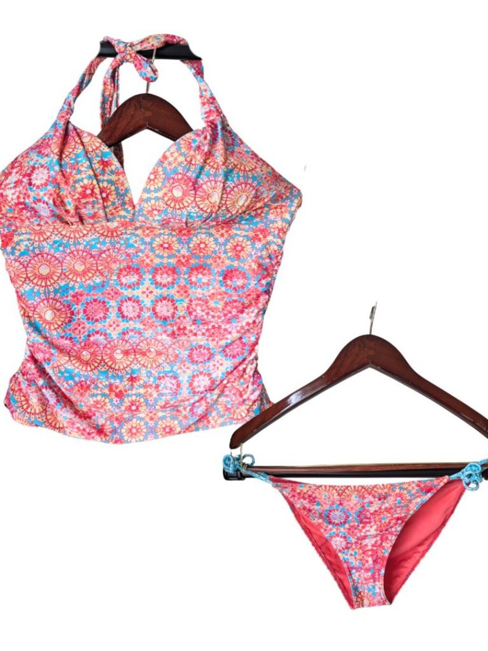 2 PC Sunsets Women's Matching Set Tankini & Bottoms - Size 12